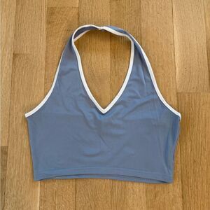 Women's Blue Halter crop top
